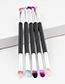 Trendy Black+pink Color Matching Decorated Eye Shadow Brush(1pc)