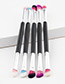 Trendy White+pink Oblique Shape Decorated Eye Shadow Brush(1pc)