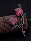 Fashion Gun Black+plum Red Rose Shape Decorated Simple Brooch(2pcs)