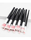 Fashion Pink+white Color Matching Design Makeup Brush(10pcs)