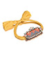 Fashion Yellow Geometric Shape Gemstone Decorated Bracelet
