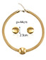 Fashion Gold Color Round Shape Design Pure Color Jewelry Sets