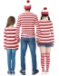 Fashion Red+white Stripe Pattern Decorated Baby Cosplay Costume（with Glasses,shirt,cap）