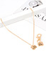 Fashion Gold Color Letter Pattern Decorated Necklace&keychain (2 Pcs )