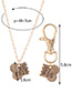 Fashion Gold Color Letter Pattern Decorated Necklace&keychain (2 Pcs )