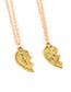Fashion Antique Gold Heart Shape Decorated Necklace ( 2 Pcs)