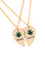 Fashion Silver Color+green Letter Pattern Decorated Necklace (2 Pcs )