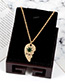 Fashion Gold Color+green Letter Pattern Decorated Necklace (2 Pcs )