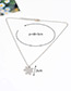 Fashion Silver Color Letter Pattern Decorated Necklace (2 Pcs )