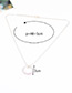 Fashion Silver Color Letter Pattern Decorated Necklace (3 Pcs )