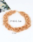 Fashion Gold Color Chains Decorated Pure Color Necklace