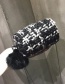 Lovely White+black Color Matching Decorated Cylindrical Shape Bag