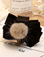 Fashion Black Fuzzy Balls Decorated Hair Claw