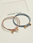 Elegant Blue Beads Decorated Double Layer Hair Band