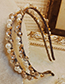 Fashion Gold Color Pearls&diamond Decorated Hair Hoop