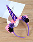 Trendy Purple Unicorn Shape Decorated Hair Hoop