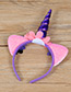 Trendy Gold Color Unicorn Shape Decorated Hair Hoop