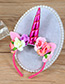 Trendy Silver Color Unicorn&flower Decorated Hair Hoop