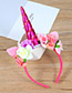 Trendy Pink Unicorn&flower Decorated Hair Hoop