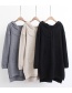 Fashion Gray Pure Color Decorated Long Sleeve Hoodie