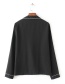 Fashion Black Long Sleeve Design Pure Color Coat