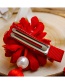 Lovely Red Flower&tassel Decorated Hairpin(2pcs)