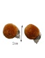 Fashion Light Blue Fuzzy Balls Decorated Children Earrings