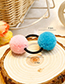 Lovely Yellow+pink Fuzzy Balls Decorated Hair Band