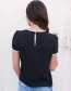 Trendy Black Bandage Design Short Sleeves T-shirt