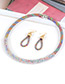 Trendy Champagne Circular Ring Decorated Pure Color Jewelry Sets