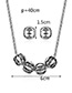 Fashion Silver Color Pure Color Decorated Hollow Out Jewelry Sets