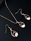 Fashion White Swan Shape Decorated Simple Jewelry Sets