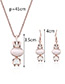 Fashion Gold Color Small Rabbit Pendant Decorated Jewelry Sets