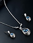 Fashion Blue Water Drop Shape Design Jewelry Sets