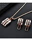 Fashion Gold Color Geometric Shape Design Hollow Out Jewelry Sets