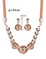 Fashion Gold Color Round Balls Decorated Hollow Out Jewelry Sets