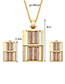 Fashion Gold Color Geometric Shape Design Pure Color Jewelry Sets