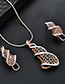 Fashion Gold Color Irregular Shape Decorated Hollow Out Jewelry Sets