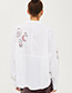 Fashion White Graffiti Pattern Decorated Long Sleeves Shirt