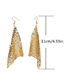 Trendy Gold Color Sequins Decorated Square Shape Earrings