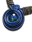 Exaggerated Blue Diamond Decorated Hand-woven Necklace