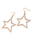 Fashion Gold Color Star Sjape Decorated Pure Color Earrings