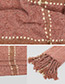 Trendy Navy Tassel Decorated Knitting Thicken Scarf