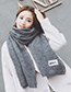 Trendy Olive Letter Pattern Decorated Knitting Thicken Scarf