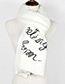 Trendy Milk White Letter Pattern Decorated Thicken Dual Use Scarf
