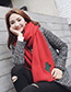 Trendy Red Cactus Pattern Decorated Thicken Scarf