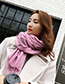 Trendy Light Gray Tassel Decorated Pure Color Scarf