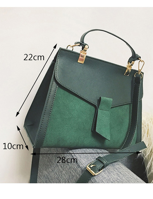 Trendy Black Pure Color Decorated Gradient Design Handbag