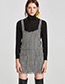 Fashion White+black Stripe Pattern Decorated Suspender Dress