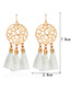 Bohemia Pink Hollow Out Decorated Tassel Earrings